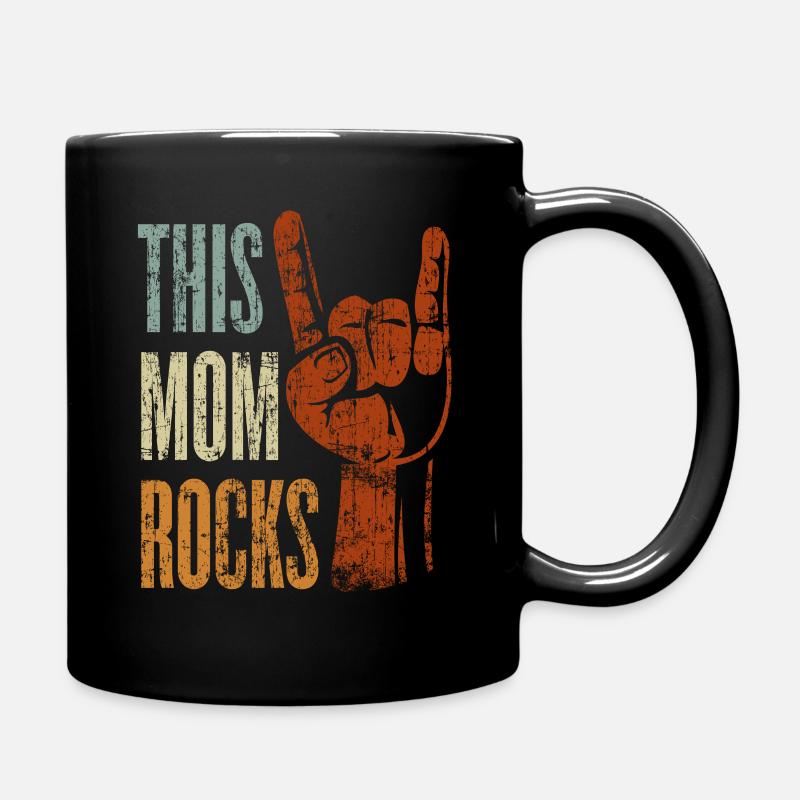 Ce cadeau rock'n'roll lourd de cette maman rocks - Mug uni - noir