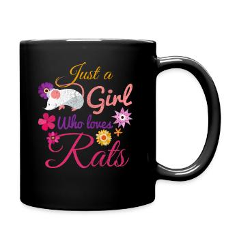 Amour de rat animal - Mug uni - noir - Droite