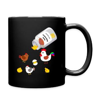 Anti depressant chicken - Full Colour Mug - black - Right
