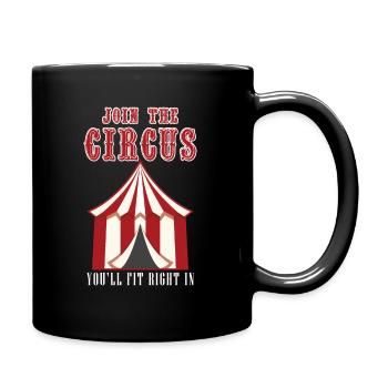 Clown de cirque - Mug uni - noir - Droite