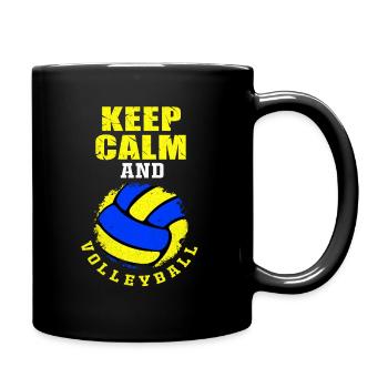 Volleyball - Tasse einfarbig - Schwarz - Rechts