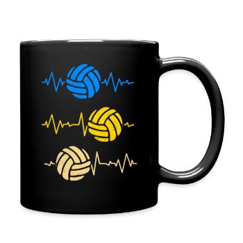 Volley-ball - Mug uni - noir - Droite