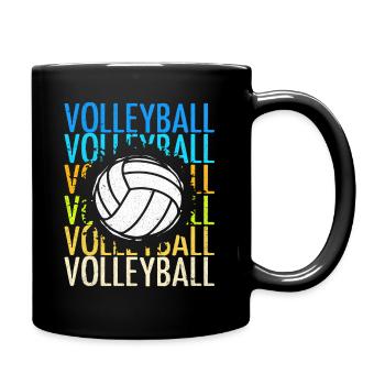 Volley-ball - Mug uni - noir - Droite