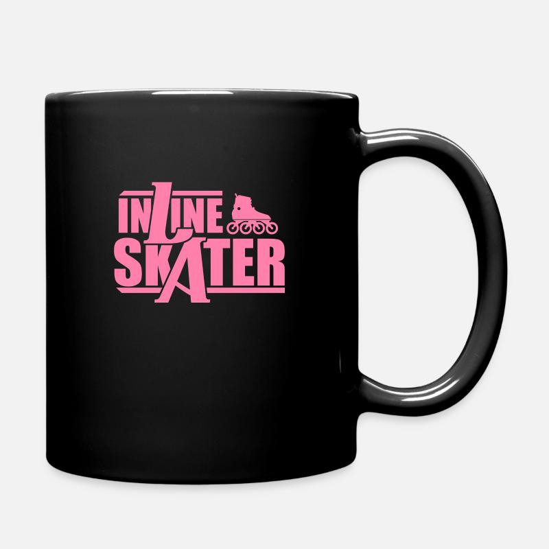 Fahrerin Inline Skaterin Inliner Rollschuh Skater - Tasse einfarbig - Schwarz