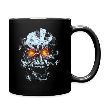 Totenkopf Schädel Skull Explosion - Tasse einfarbig - Schwarz - Rechts
