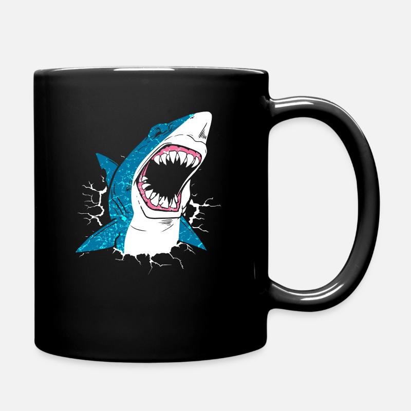 Shark shark shark - Full Colour Mug - black