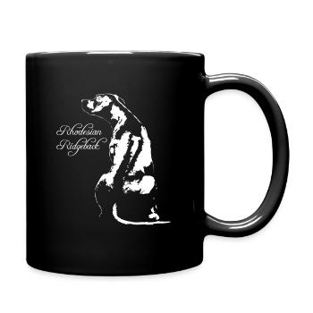Rhodesian Ridgeback - Tasse einfarbig - Schwarz - Rechts