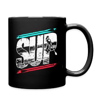 Stand Up Paddel - Tasse einfarbig - Schwarz - Rechts