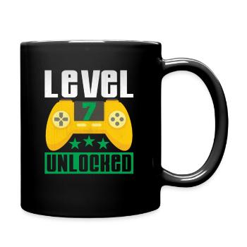 Level 7 reached - Full Colour Mug - black - Right