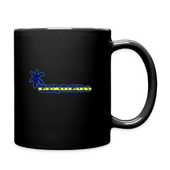Curaçao Curacao Blaue Palme und Landesfarben - Tasse einfarbig - Schwarz - Rechts