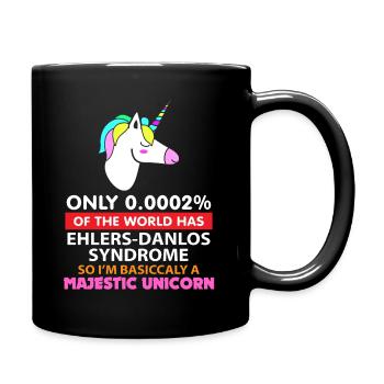 Ehlers Danlos Syndrom - Majestätisches Einhorn - Tasse einfarbig - Schwarz - Rechts