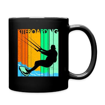 Kiteboard - Tasse einfarbig - Schwarz - Rechts