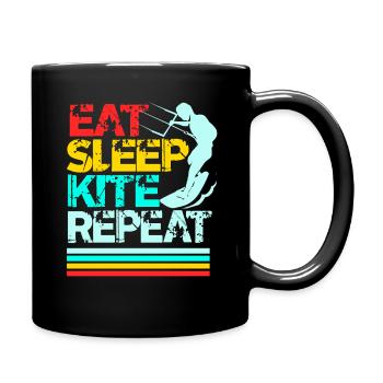 Kiteboard Kite kite-kite-cadeau kite-surf - Mug uni - noir - Droite