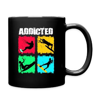 Kiteboard Kite Kiteboarding Gift Kitesurfer - Full Colour Mug - black - Right