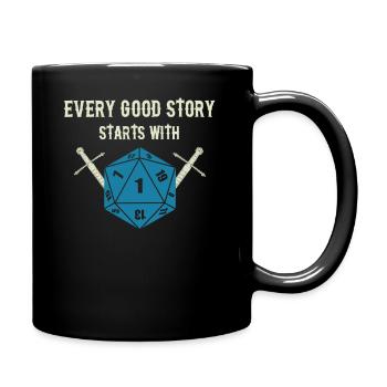 RPG DICE EVERY GOOD STORY Pen and Paper Cadeaux - Mug uni - noir - Droite