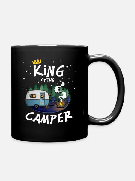Camper King - for camping, outdoor, camping - Full Colour Mug - black
