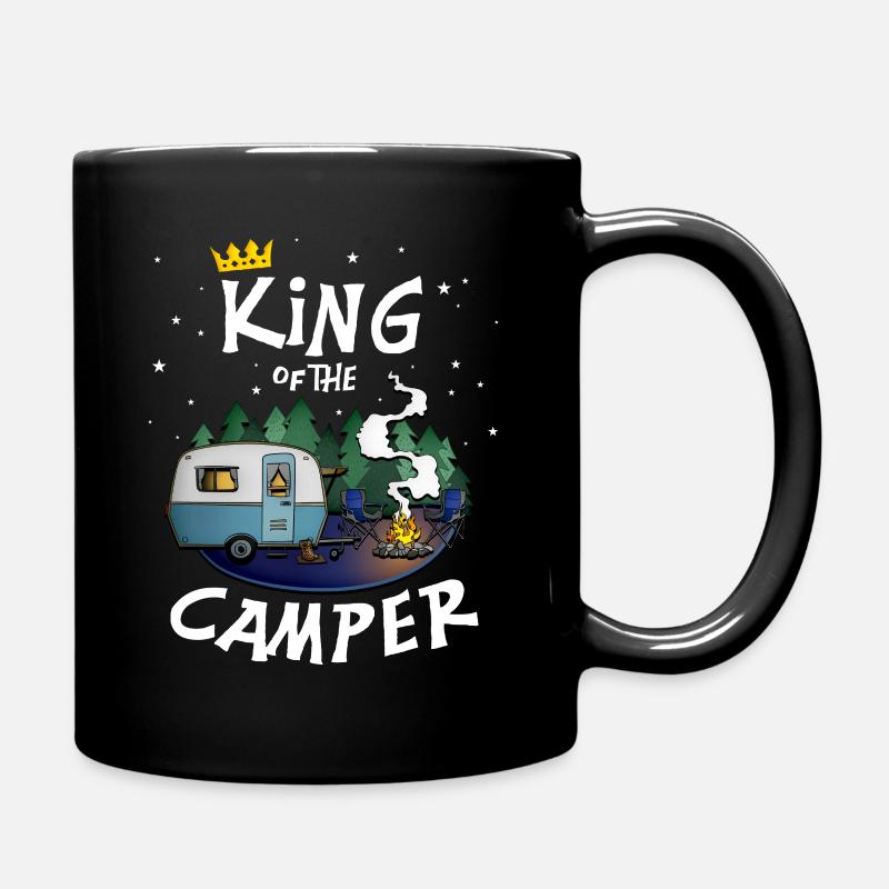 Camper King - for camping, outdoor, camping - Full Colour Mug - black
