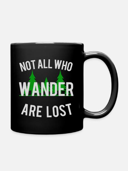 Wandern Bergsport Wanderung Wanderlust Geschenk - Tasse einfarbig - Schwarz