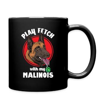 Belgian Malinois - Tasse einfarbig - Schwarz - Rechts