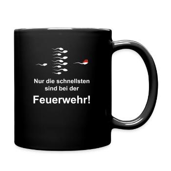 Les pompiers disent chemise cadeau - Mug uni - noir - Droite