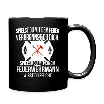 Service des pompiers volontaires - Mug uni - noir - Droite