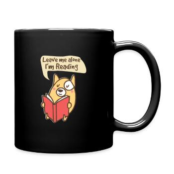 Lesen - Tasse einfarbig - Schwarz - Rechts