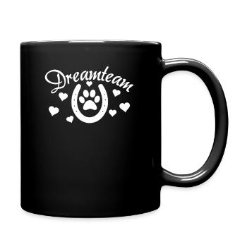 Dreamteam - Tasse einfarbig - Schwarz - Rechts