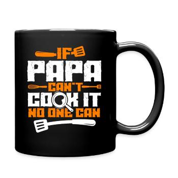 Koch Papa - Tasse einfarbig - Schwarz - Rechts