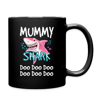 Mum Shark T-Shirt for Mother's Day Gift - Full Colour Mug - black - Right