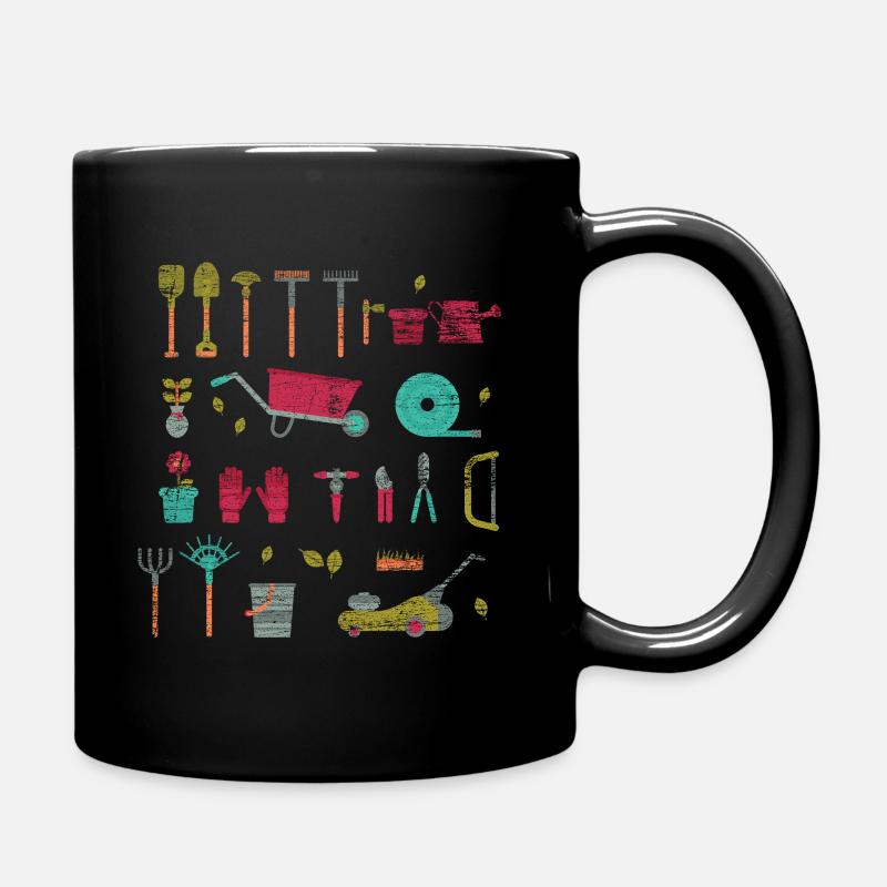 Gardener garden tool - Full Colour Mug - black
