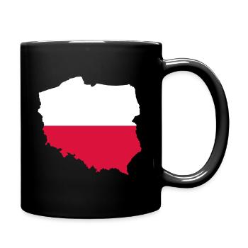 Polen - Poland - Polska - Tasse einfarbig - Schwarz - Rechts
