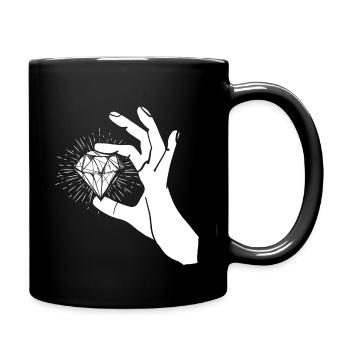 Goldschmied Diamanten - Tasse einfarbig - Schwarz - Rechts