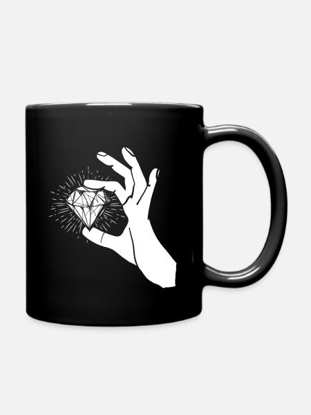 Goldschmied Diamanten - Tasse einfarbig - Schwarz