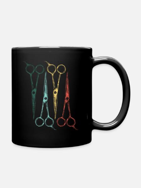 Friseur Haare - Tasse einfarbig - Schwarz