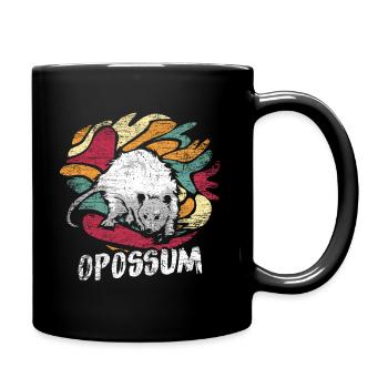 Opossum Beuteltier - Tasse einfarbig - Schwarz - Rechts