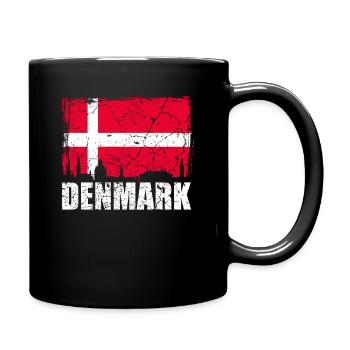 Drapeau du Danemark - Mug uni - noir - Droite