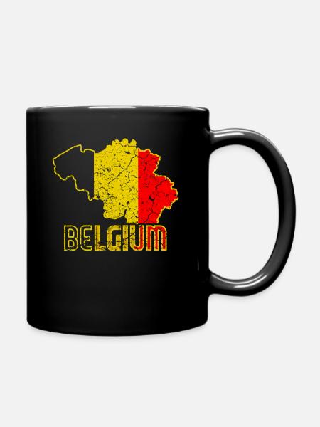 Belgien Retro - Tasse einfarbig - Schwarz