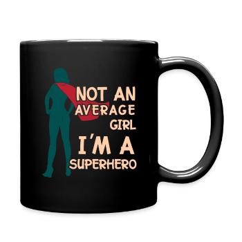 Femme super-héros - Mug uni - noir - Droite
