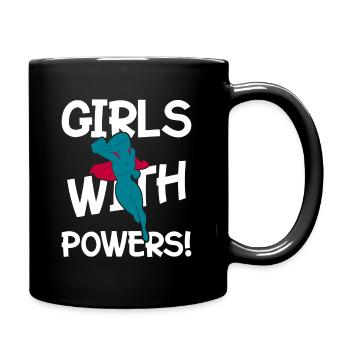 Femme super-héros - Mug uni - noir - Droite