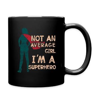 Idée de cadeau pour le héros super-héros femme Cap Superkraft - Mug uni - noir - Droite