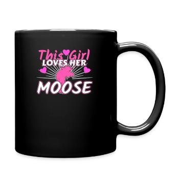 Elch - Tasse einfarbig - Schwarz - Rechts
