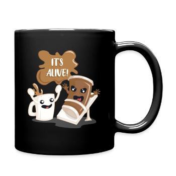 Café comme un monstre de film - Mug uni - noir - Droite