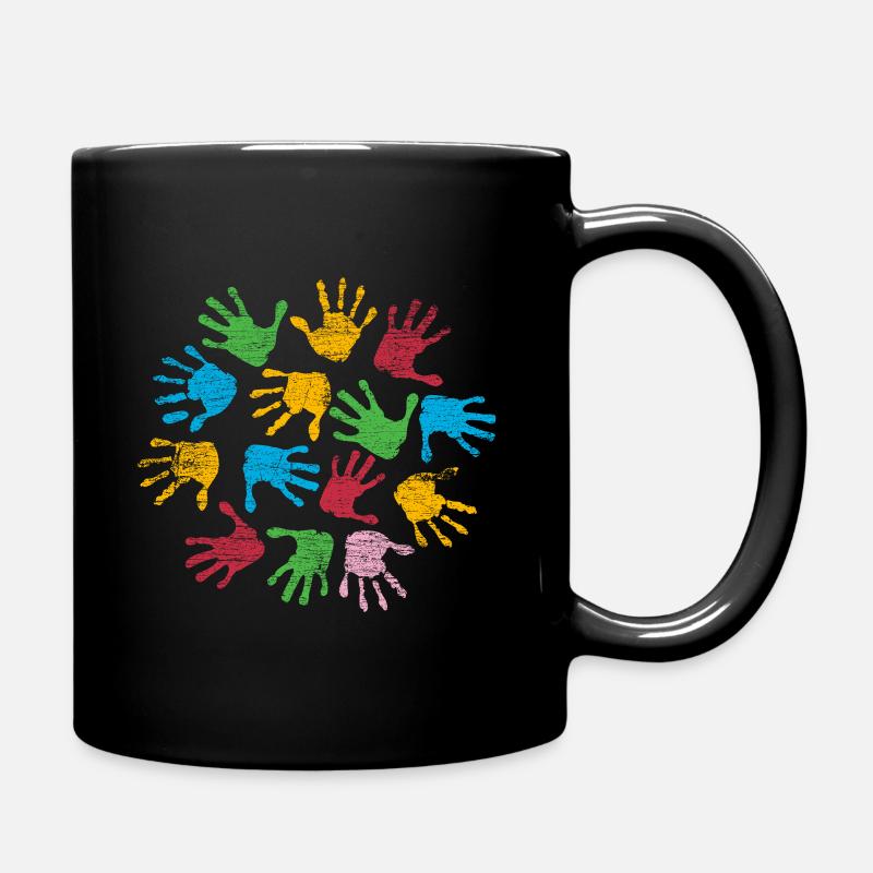 Kindergarten Farben - Tasse einfarbig - Schwarz