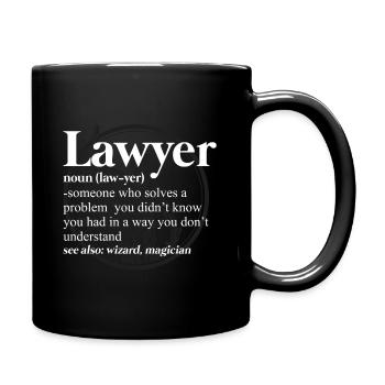 Anwalt - Tasse einfarbig - Schwarz - Rechts