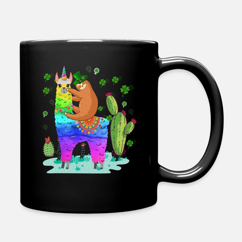 Sloth Riding Llama St - Tasse einfarbig - Schwarz