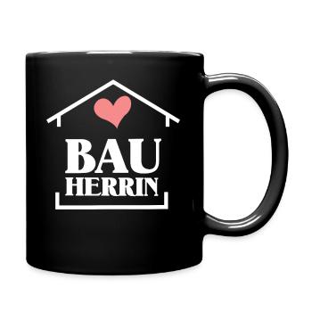 Bauherrin - Die mit dem Plan - Tasse einfarbig - Schwarz - Rechts