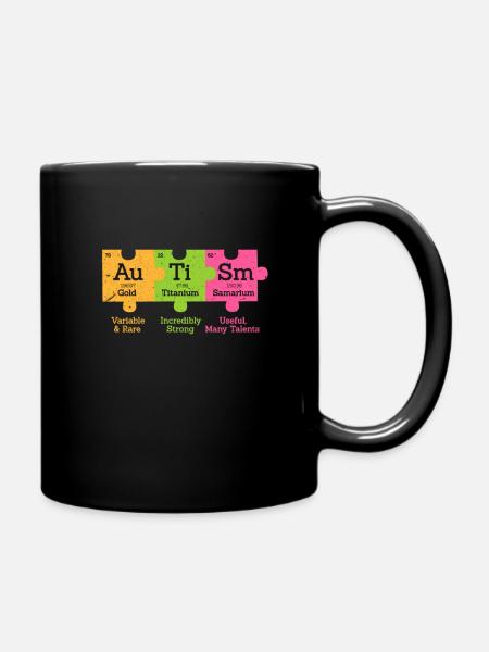 Autism Autist Asperger Syndrome Autism Gift - Full Colour Mug - black