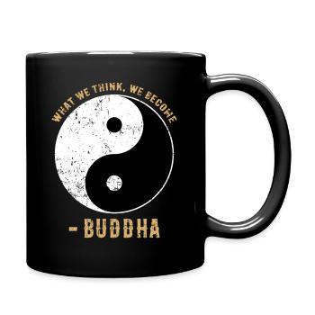 Yin Yang Bouddhisme Citation - Mug uni - noir - Droite