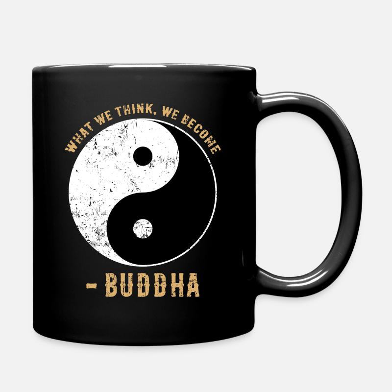 Yin Yang Buddhismus Zitat - Tasse einfarbig - Schwarz