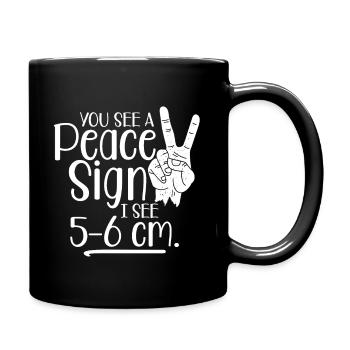 Hebamme Medizin - Tasse einfarbig - Schwarz - Rechts